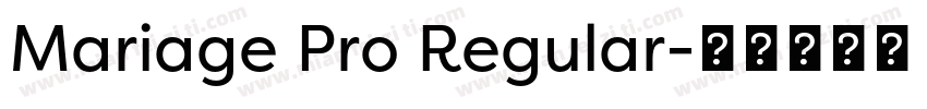 Mariage Pro Regular字体转换